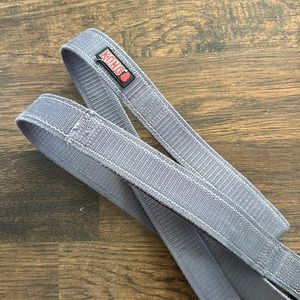 Kong Double Handle Gray wide Leash 6’
